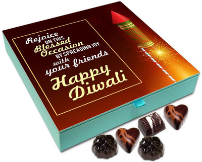 

Chocholik Diwali Gift - Rejoice On The Blessed Occasion Of Diwali Chocolate Box - 9pc Truffles(108 g)
