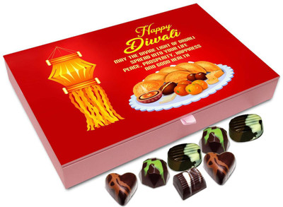 

Chocholik Diwali Gift - May This Diwali Brings A Lot Of Happiness In Your Life Chocolate Box - 12pc Truffles(144 g)