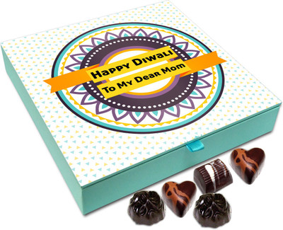 

Chocholik Diwali Gift Box - Happy Diwali To My Dear Mom Chocolate Box - 9pc Truffles(108 g)