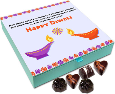 

Chocholik Diwali Gift - May Your Life Is As Colorful As Flickering Diwali Lights Chocolate Box - 9pc Truffles(108 g)