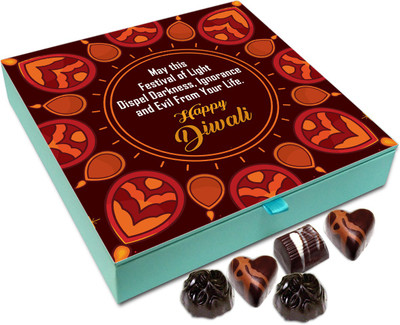 

Chocholik Diwali Gift - May This Diwali Dispel Evils From Your Life Chocolate Box - 9pc Truffles(108 g)