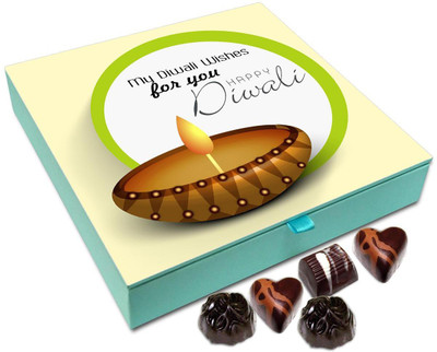 

Chocholik Diwali Gift Box - My Diwali Wishes For You Chocolate Box - 9pc Truffles(108 g)
