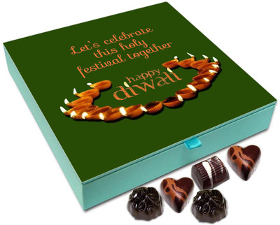 

Chocholik Diwali Gift Box - Lets Celebrate This Holy Festival Together Chocolate Box - 9pc Truffles(108 g)