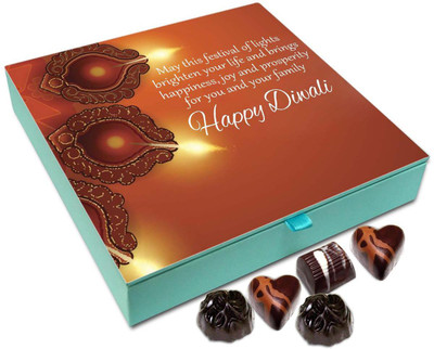

Chocholik Diwali Gift - May This Diwali Brighten The Life Of Your Family Chocolate Box - 9pc Truffles(108 g)