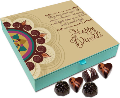 

Chocholik Diwali Gift Box - May Your Life Is As Luminous As Diwali Chocolate Box - 9pc Truffles(108 g)
