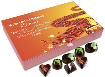 

Chocholik Diwali Gift - Wish You A Cracking And Prosperous Diwali Chocolate Box - 12pc Truffles(144 g)