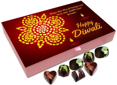 

Chocholik Diwali Gift - Hope This Diwali Fulfills Your Dreams Chocolate Box - 12pc Truffles(144 g)