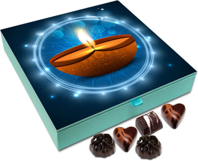 

Chocholik Diwali Gift Box - Auspicious Diwali Diyaa Chocolate Box - 9pc Truffles(108 g)