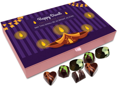 

Chocholik Diwali Gift Box - May This Diwali Be As Bright As Ever Chocolate Box - 12pc Truffles(144 g)