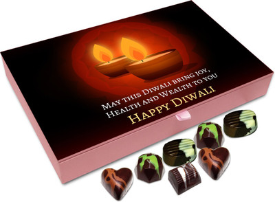 

Chocholik Diwali Gift Box - May This Diwali Bring Health Wealth And Joy Chocolate Box - 12pc Truffles(144 g)