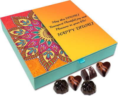

Chocholik Diwali Gift - May This Diwali Bring Lots Of Joy And Pleasure In Your Life Chocolate Box - 9pc Truffles(108 g)