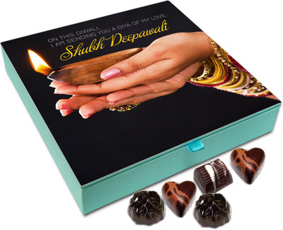 

Chocholik Diwali Gift Box - Shubh Diwali To All Near And Dear Chocolate Box - 9pc Truffles(108 g)