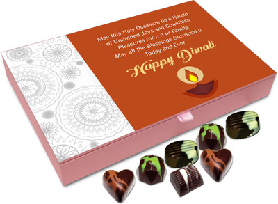 

Chocholik Diwali Gift Box - May The Holy Occasion Of Diwali Be The Herald Of Happiness Chocolate Box - 12pc Truffles(144 g)