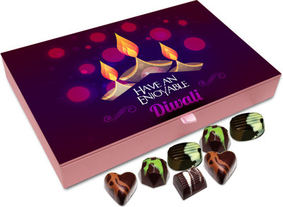 

Chocholik Diwali Gift - Have An Enjoyable Diwali Chocolate Box - 12pc Truffles(144 g)