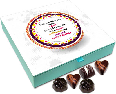 

Chocholik Diwali Gift - Hope This Diwali Brings Peace Wealth And Happiness Chocolate Box - 9pc Truffles(108 g)