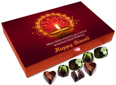 

Chocholik Diwali Gift - May God Fulfill All Your Wishes This Diwali Chocolate Box - 12pc Truffles(144 g)