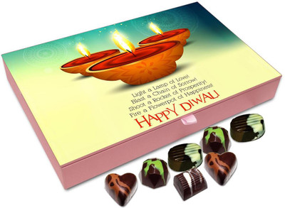 

Chocholik Diwali Gift Box - On This Diwali Light A Lamp Of Love Chocolate Box - 12pc Truffles(144 g)