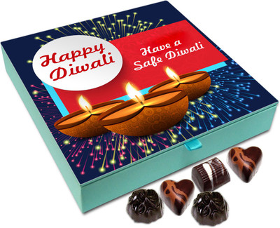 

Chocholik Diwali Gift - Beauty Of Diwali Fill Your Home With Happiness Chocolate Box - 9pc Truffles(108 g)