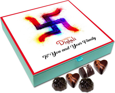 

Chocholik Diwali Gift - Lets Welcome Prince Ram On Diwali Chocolate Box - 9pc Truffles(108 g)