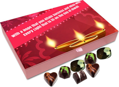 

Chocholik Diwali Gift Box - May You Attain Lots Of Success On This Deepawali Chocolate Box - 12pc Truffles(144 g)