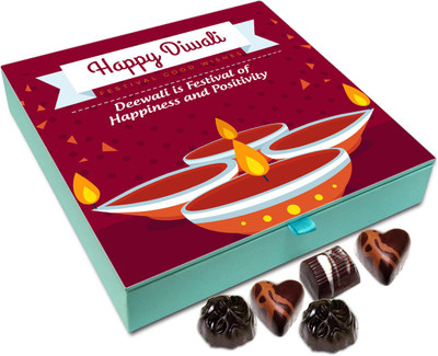 

Chocholik Diwali Gift - Fill Life With Never Ending Joy And Happiness Happy Diwali Chocolate Box - 9pc Truffles(108 g)