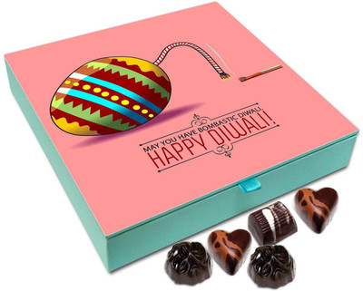 

Chocholik Diwali Gift Box - Wish You Have A Bombastic Diwali Chocolate Box - 9pc Truffles(108 g)