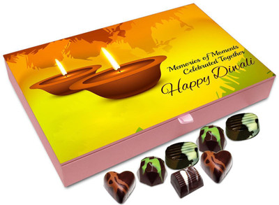 

Chocholik Diwali Gift - Diwali Is Memories Of Moments Celebrated Together Chocolate Box - 12pc Truffles(144 g)