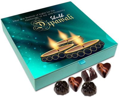 

Chocholik Diwali Gift - May The Festival Of Diwali Be The Harbinger Of Joy Chocolate Box - 9pc Truffles(108 g)