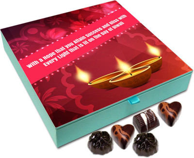 

Chocholik Diwali Gift Box - May You Attain Lots Of Success On This Deepawali Chocolate Box - 9pc Truffles(108 g)