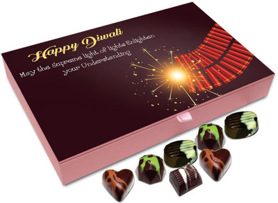

Chocholik Diwali Gift Box - May The Supreme Light Of Diwali Enlighten You Chocolate Box - 12pc Truffles(144 g)