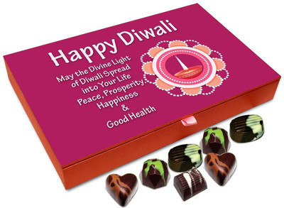 

Chocholik Diwali Gift Box - May The Divine Light Of Diwali Bring Health And Happiness Chocolate Box - 12pc Truffles(144 g)