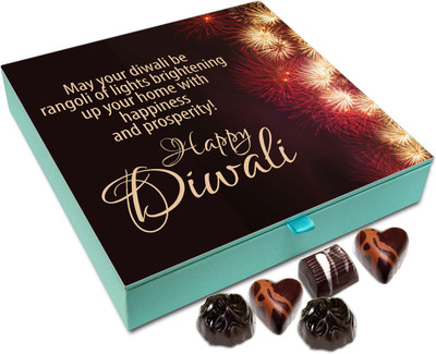 

Chocholik Diwali Gift Box - May This Diwali Brings Bright Future Chocolate Box - 9pc Truffles(108 g)