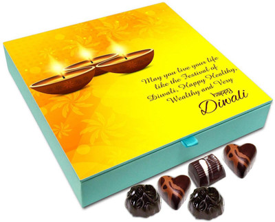 

Chocholik Diwali Gift - May This Diwali Bring Lots Of Happiness And Health Chocolate Box - 9pc Truffles(108 g)