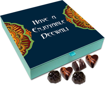 

Chocholik Diwali Gift - Warm Diwali Wishes Chocolate Box - 9pc Truffles(108 g)