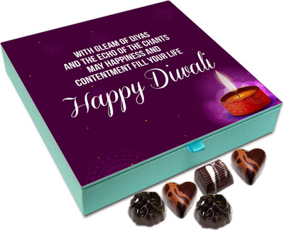 

Chocholik Diwali Gift Box - Lets Wish Everyone A Very Joyous Diwali Chocolate Box - 9pc Truffles(108 g)