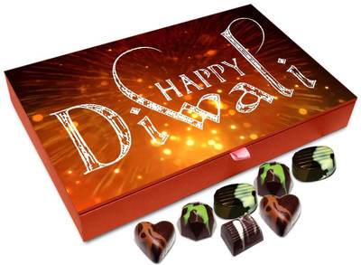

Chocholik Diwali Gift Box - Happy Diwali My Friends Chocolate Box - 12pc Truffles(144 g)