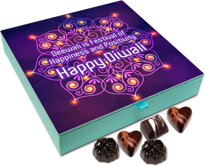 

Chocholik Diwali Gift - Deepavali Is Festival Of Happiness And Positivity Chocolate Box - 9pc Truffles(108 g)