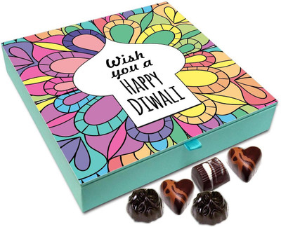 

Chocholik Diwali Gift Box - Wish You A Very Happy Diwali Chocolate Box - 9pc Truffles(108 g)