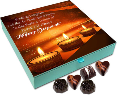 

Chocholik Diwali Gift - Wishing You Laughter And Fun On This Diwali Chocolate Box - 9pc Truffles(108 g)