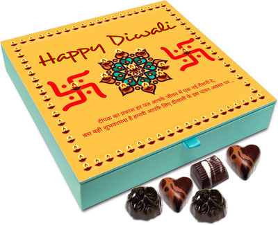 

Chocholik Diwali Gift - May This Diwali Bring Lot Of Peace And Prosperity Chocolate Box - 9pc Truffles(108 g)