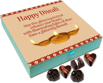 

Chocholik Diwali Gift Box - May This Glittering Diwali Enhance Your Beauty Chocolate Box - 9pc Truffles(108 g)