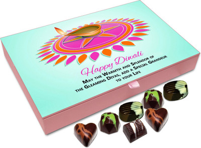 

Chocholik Diwali Gift - May The Warmth Of Diwali Candles Add Grandeur To Your Life Chocolate Box - 12pc Truffles(144 g)