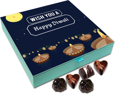 

Chocholik Diwali Gift Box - May This Glittering Festival Enhance Success Happy Diwali Chocolate Box - 9pc Truffles(108 g)