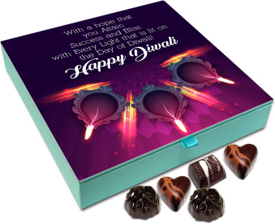 

Chocholik Diwali Gift - Wish You Achieve A Lot Of Success On Diwali Chocolate Box - 9pc Truffles(108 g)