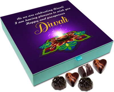 

Chocholik Diwali Gift - Its A Pleasure To Wish You All A Very Happy Diwali Chocolate Box - 9pc Truffles(108 g)
