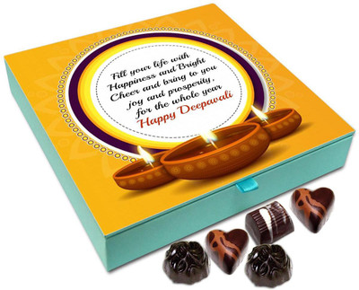 

Chocholik Diwali Gift Box - May This Diwali Fills Your Life With Happiness Chocolate Box - 9pc Truffles(108 g)