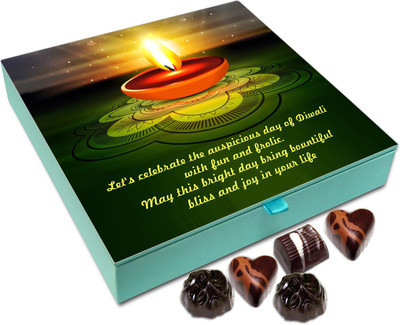 

Chocholik Diwali Gift - Lets Celebrate Diwali With Fun And Frolic Chocolate Box - 9pc Truffles(108 g)
