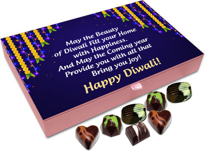 

Chocholik Diwali Gift Box - May This Diwali God Presents You With Everything You Desire Chocolate Box - 12pc Truffles(144 g)
