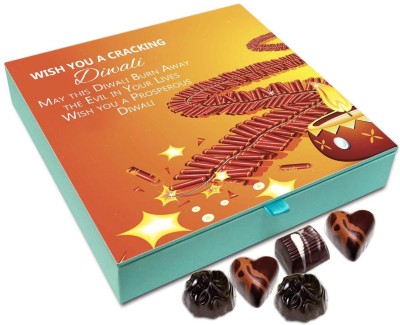 

Chocholik Diwali Gift - Wish You A Cracking And Prosperous Diwali Chocolate Box - 9pc Truffles(108 g)