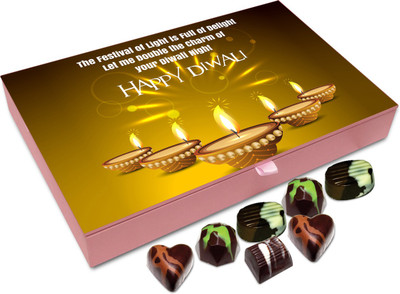 

Chocholik Diwali Gift Box - The Festival Of Diwali Is Full Of Delight Chocolate Box - 12pc Truffles(144 g)